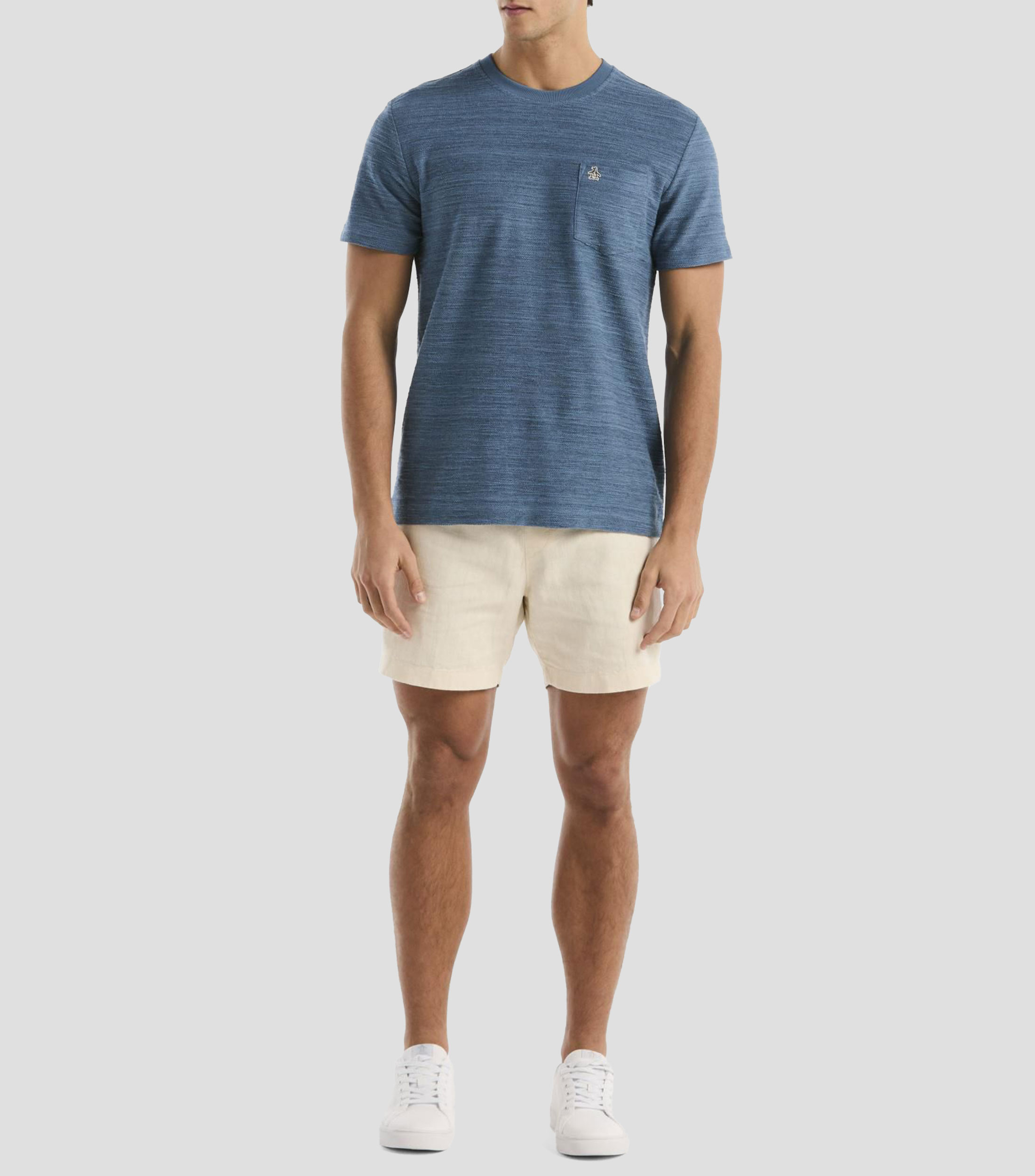 Playera cuello redondo manga corta estampada Hombre